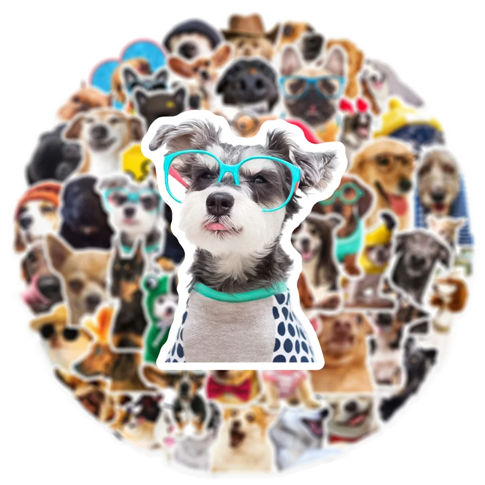 

50pcs Funny Little Dog Stickers Pack Scrapbook Suitcase Ipad Phone Laptop Journaling Materials Handmade DIY Cute Sticker