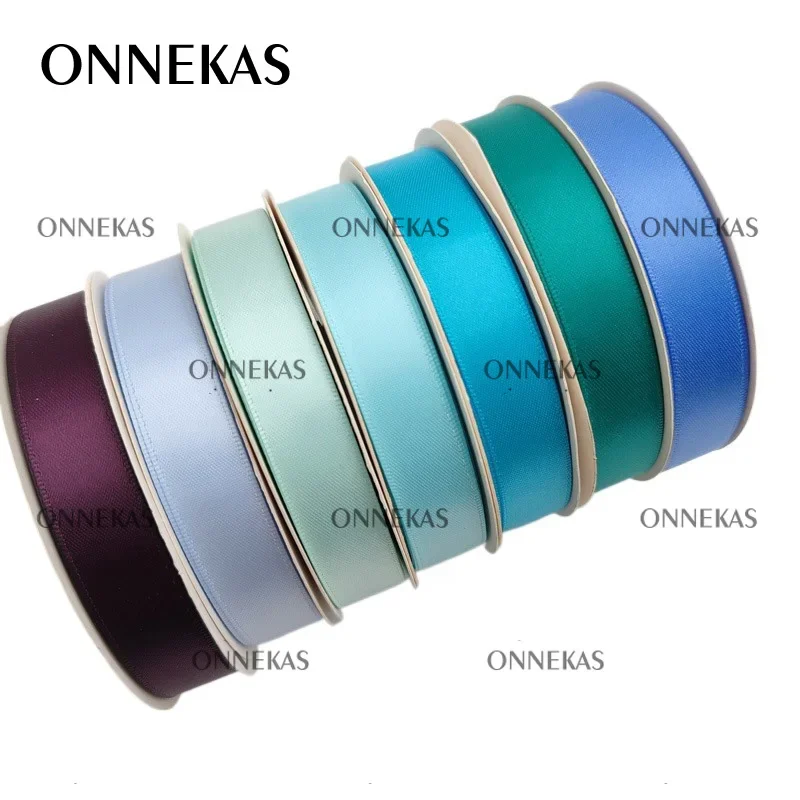 (ON SALE) 5/8" 16mm Silk Ribbon / Double Sided Satin Ribbon for Crafts / Fabric Satin For Sewing Double Face Tape
