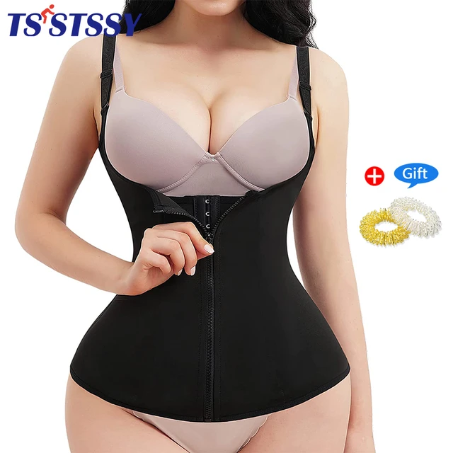 Corsé de entrenamiento de cintura para mujer, chaleco con cremallera, faja  moldeadora de cuerpo, faja deportiva para adelgazar, camiseta sin mangas de  sauna de neopreno con correas ajustables MFZFUKR WMZL-853-4