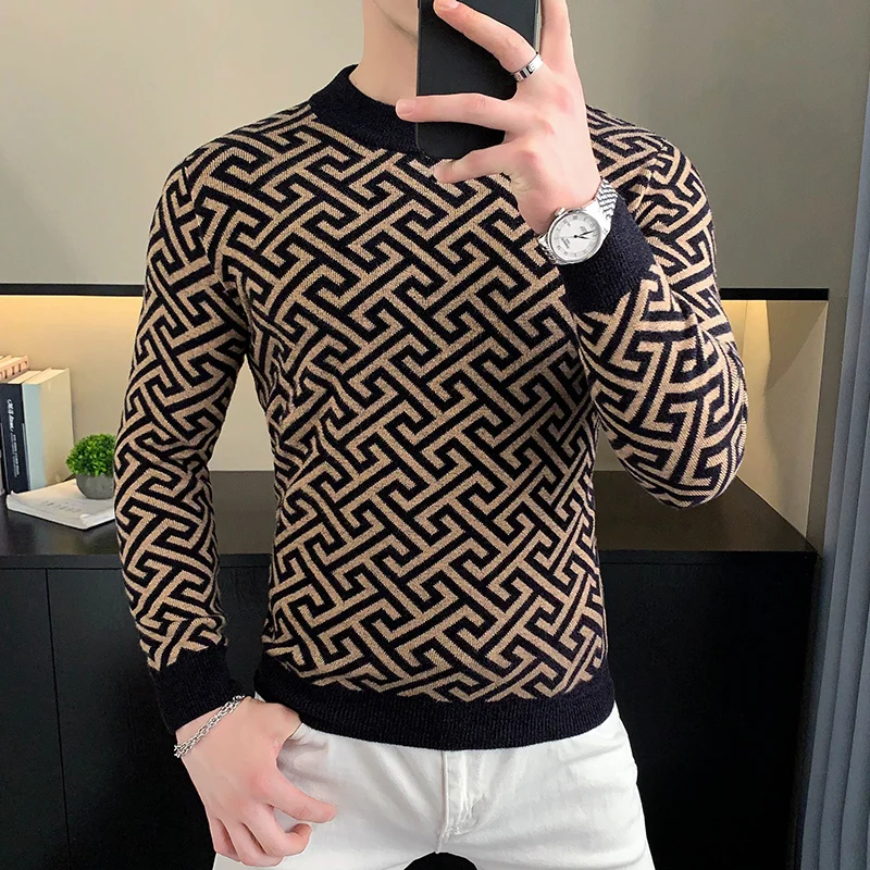 Maglione Uomo A Collo Alto – Felpa Casual Maniche Lunghe Con Dettagli A Contrasto, Comoda Per Inverno E Mezza Stagione - 3