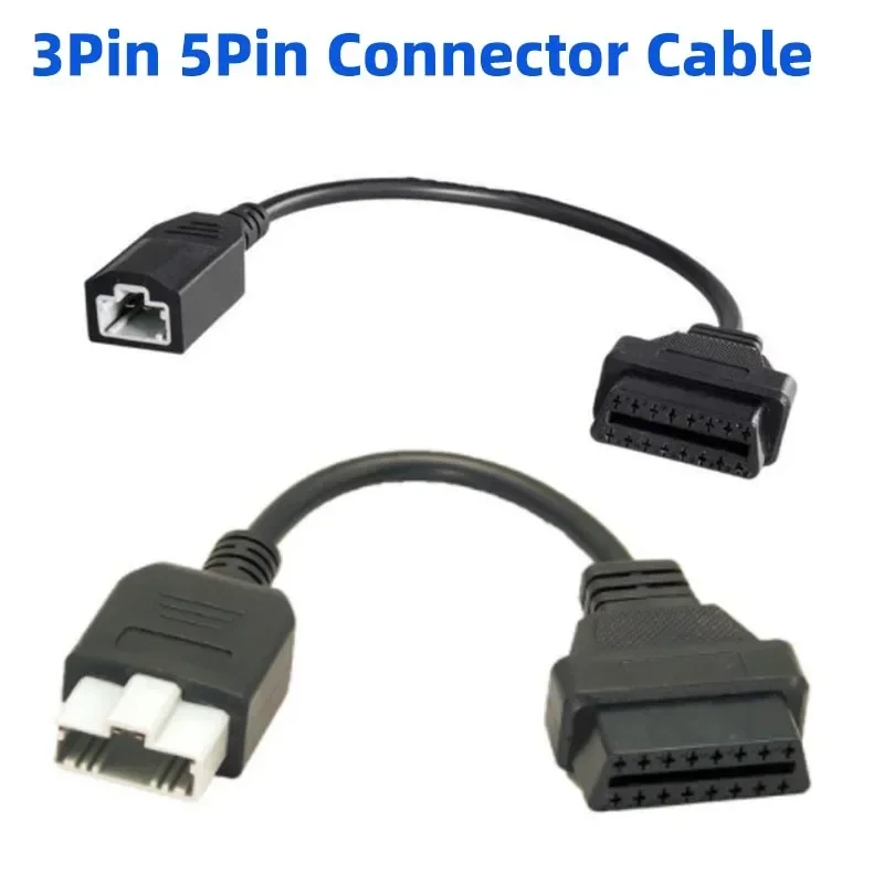 Obd2 3/5 Pin Converti In Cavo Obd2 16 Pin Femmina Per Honda 3 Pin 5 Pin Scanner Per Auto Adattatore Obd Obdii Connettore Da 3/5 Pin A 16 Pin