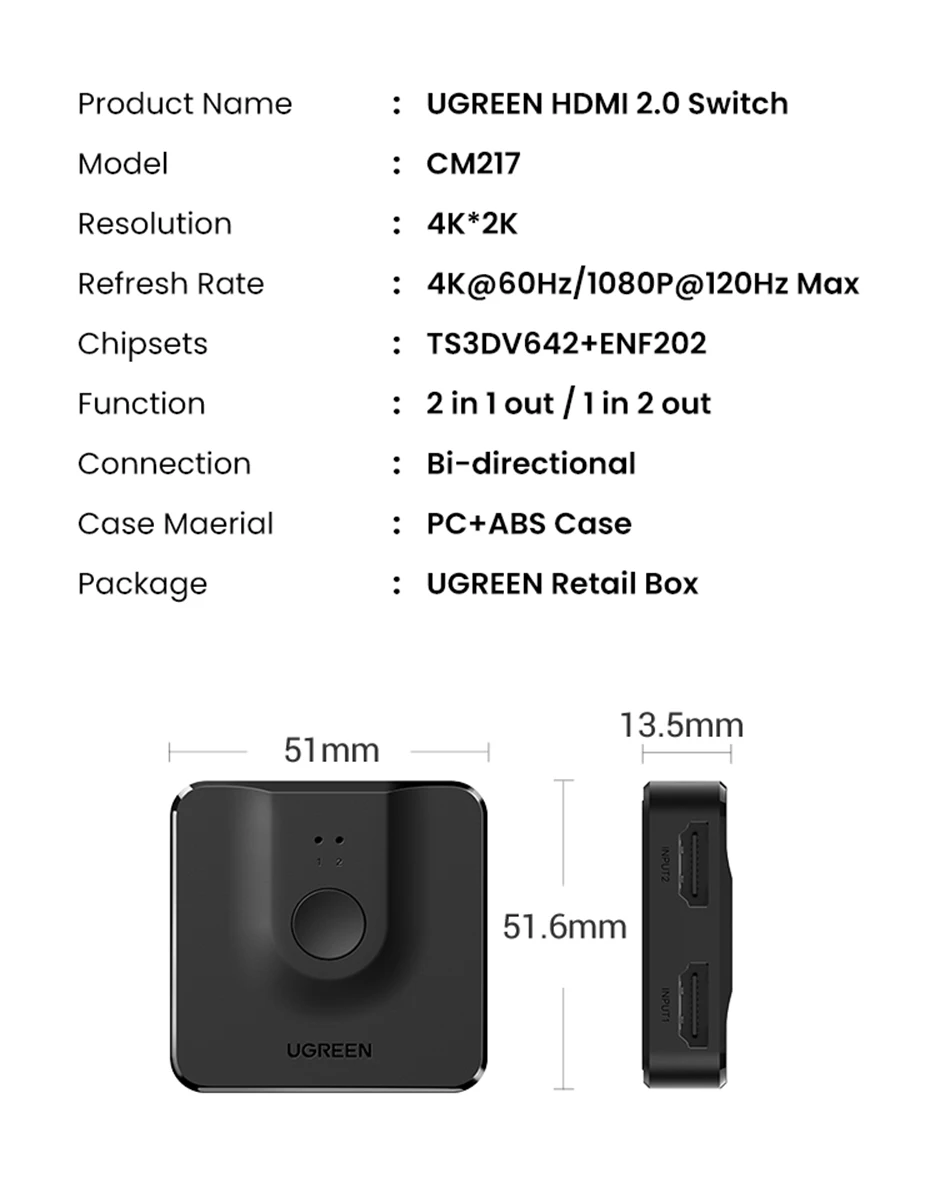 4k 120hz 2 em 1 para fora