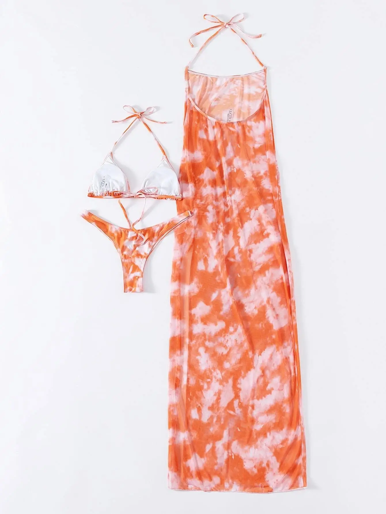 3 Pack Tie Dye Triangle Bikini Set Swimsuit Women Cover Up Swimwear Summer Beach Bathing Suit Bikinis bikini set for beach