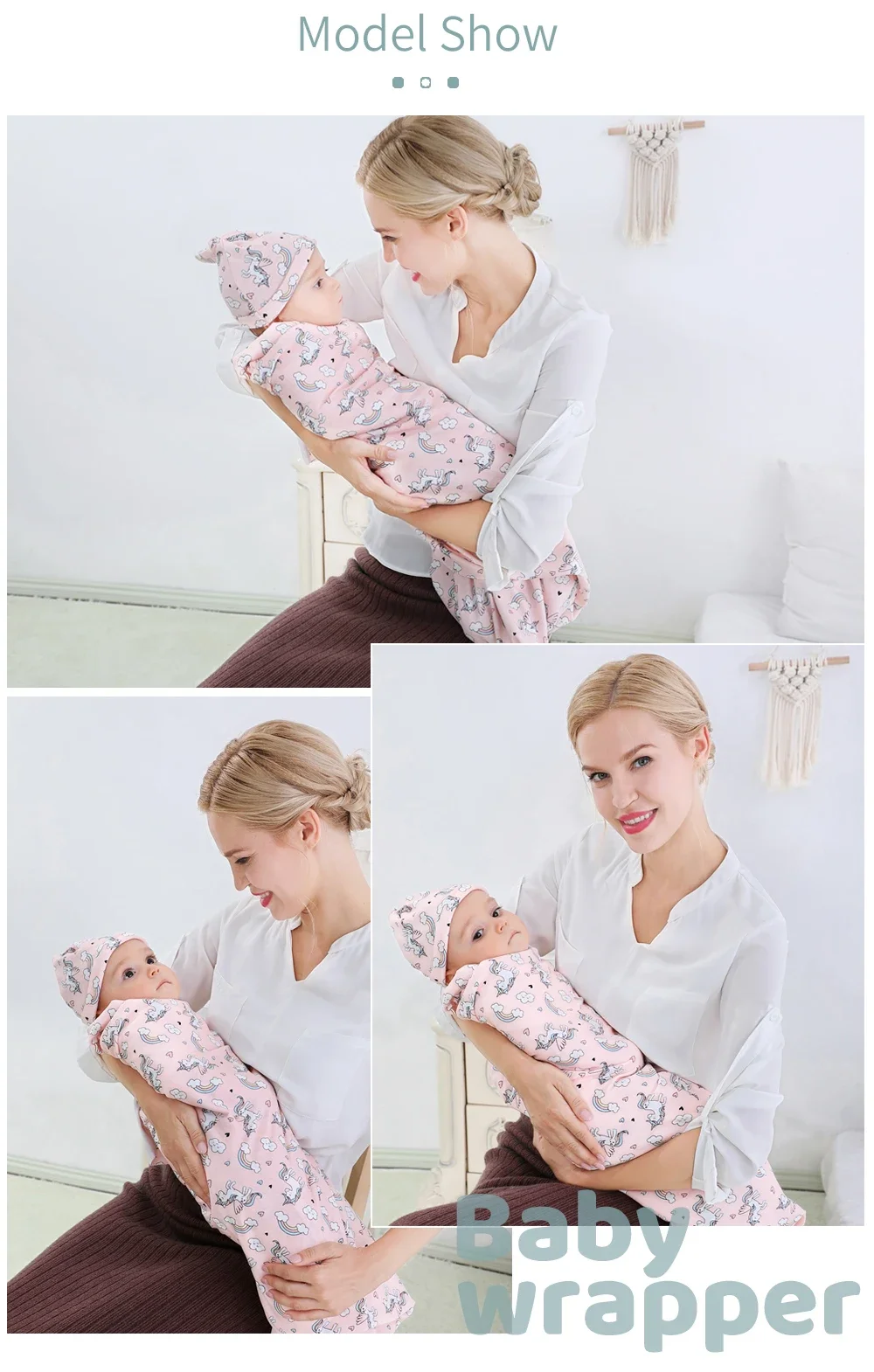 Insular Baby Boys Girls Stretch Cotton Wrapped Toddler Swaddle Cartoon Blanket Bath Towels Kids Sleeping Blankets For Newborn