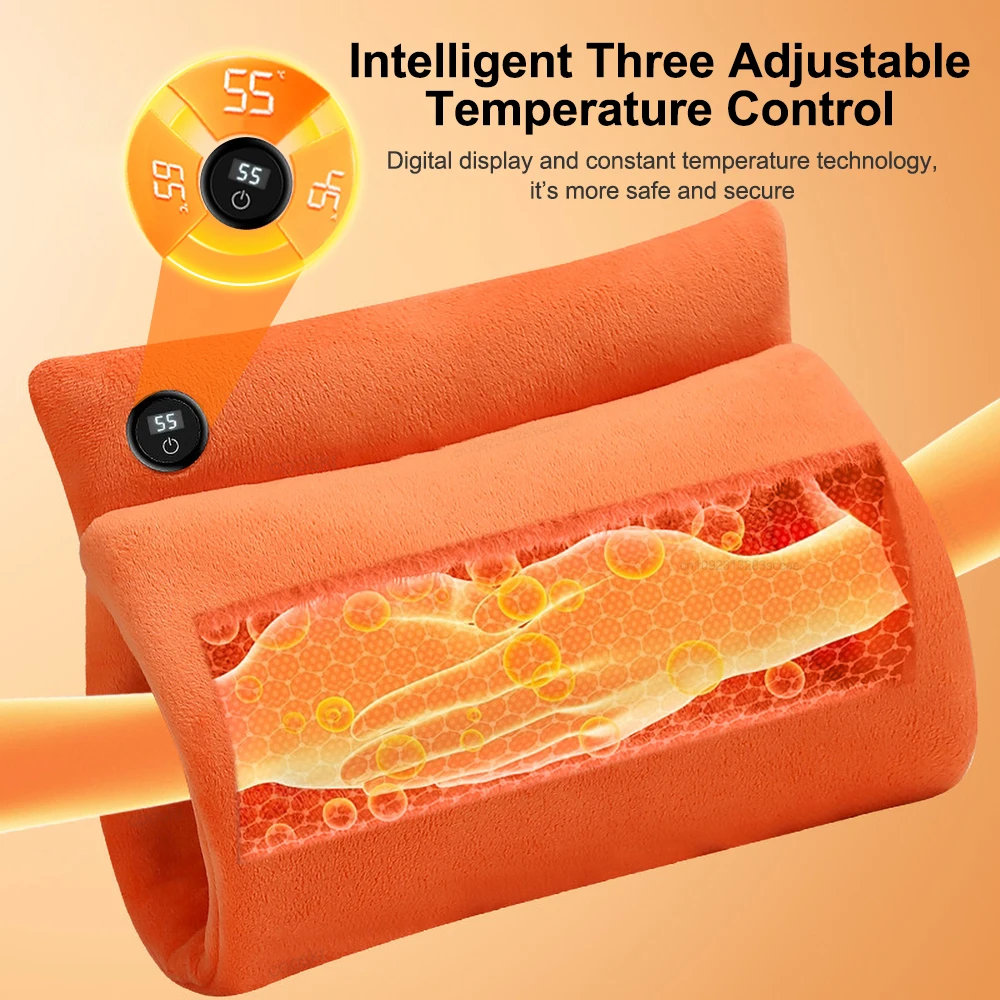 Electric Hand Warmer USB Hand Heater Graphene Heat Warm Bag Winter Hand Gloves Heating Pad Rechargeable Hands Warmer Warming Mat 2