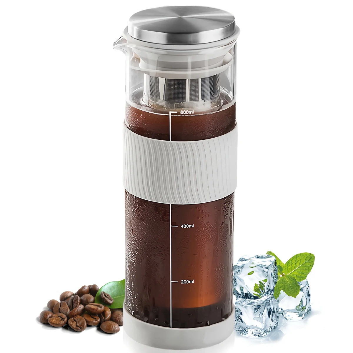 Cold Brew Coffee Maker, Cold Brew Pitcher, Ice Tea Pitcher, Cold Brew Coffee Pitcher for Fridge, Fit for Iced Coffee, Lemonade