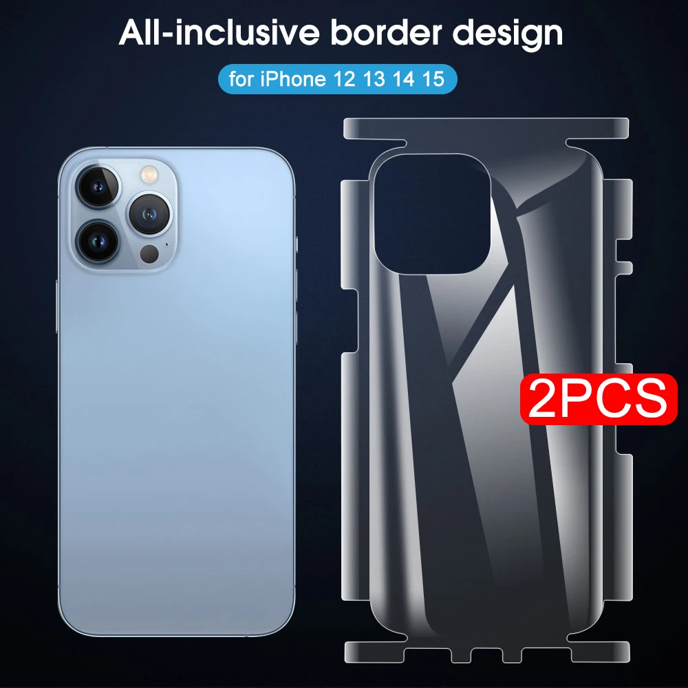 13 15Pro Pellicola Posteriore Per Iphone 13 12 14 15 Pro Max Pellicola Protettiva Back & Border Protezione Completa Per Pellicole Iphone 15Pro 14Pro