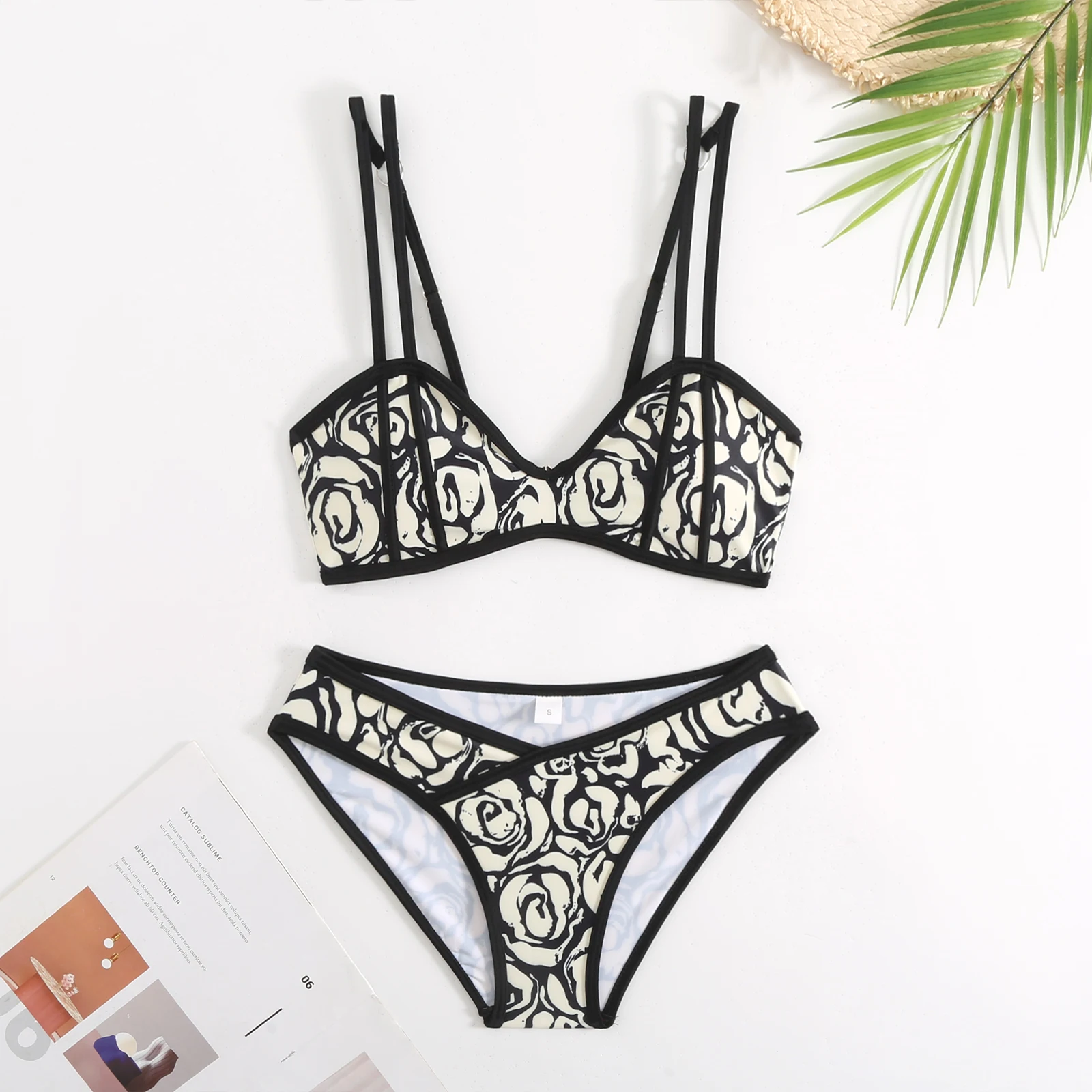 SUNSIREN Sexy Push Up Bikini Women Floral Print Two-Piece Swimsuit Backless Beach Wear For Women Bikinis Set Female Swimwear