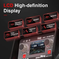 ANDELI TIG-250 PRO AC DC Professional Aluminum welding machine Tig/Pulse/MMA/Cold LCD HF Inverter TIG Welder 1