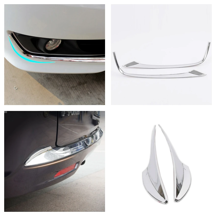 

For Honda Odyssey 2015-2018 Accessories Chrome Garnish Car Front Rear Fog Light Car Body Protector Corner Decor Sticker Cover