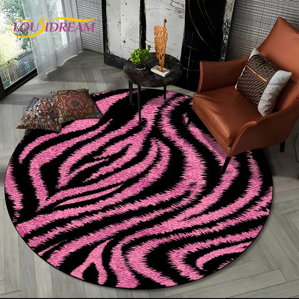 Zebra Neon Pattern Print Floor Mat