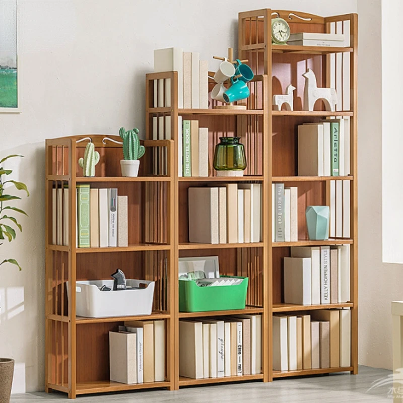 Shelves Furniture Children's Simple Book Shelf Multilayer Pure Bamboo