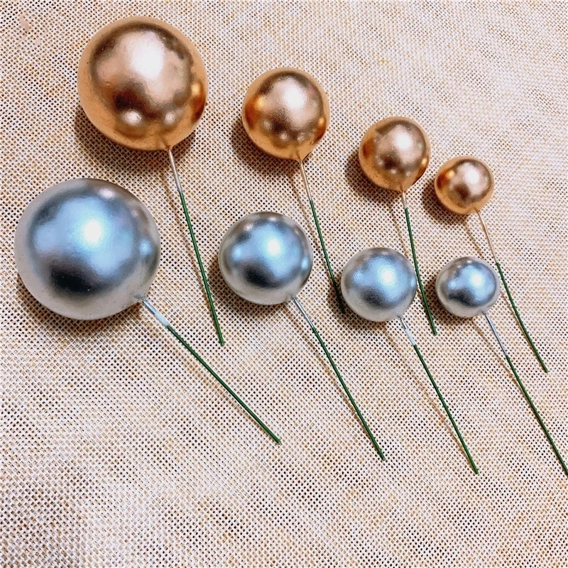 Golden Ball Cake Topper 5-20pcs Birthday Party Cupcake Topper For Baby Shower Birthday Christmas Party Supplies Cake Decoration birthday party supplies,cake topper,cake toppers