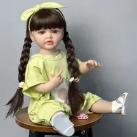 Realistic 55 CM 22 Inch Reborn Baby Lifelike Stand Girl Doll Full Soft Silicone Body Princess Toddler Bebe Birthday Gift 1