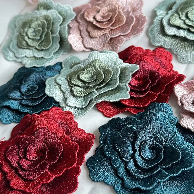 Rose Flower Appliques - Elegant Embroidery For DIY Projects