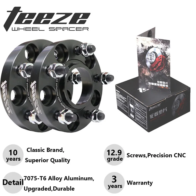 

TEEZE 2pieces PCD 5x114.3 CB 66.1mm Hubcentric Wheel Spacers For Dongfeng Gelora,Ruichi EC35 M12*1.25