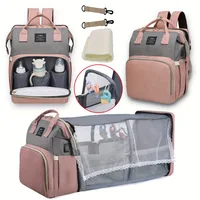 Mommy Bag Lightweight Portable Folding Crib Bed Large-capacity Travel Maternity Bags Baby Backpack Female Mommy Outting Bag 1