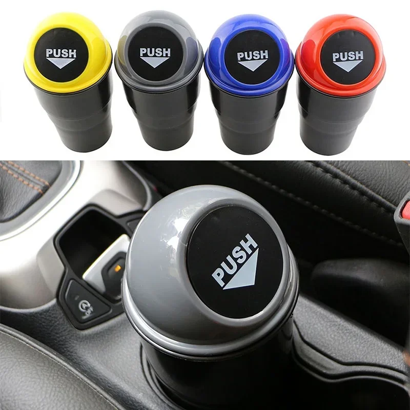 Plastic Car Trash Can with Lid for Auto Interior