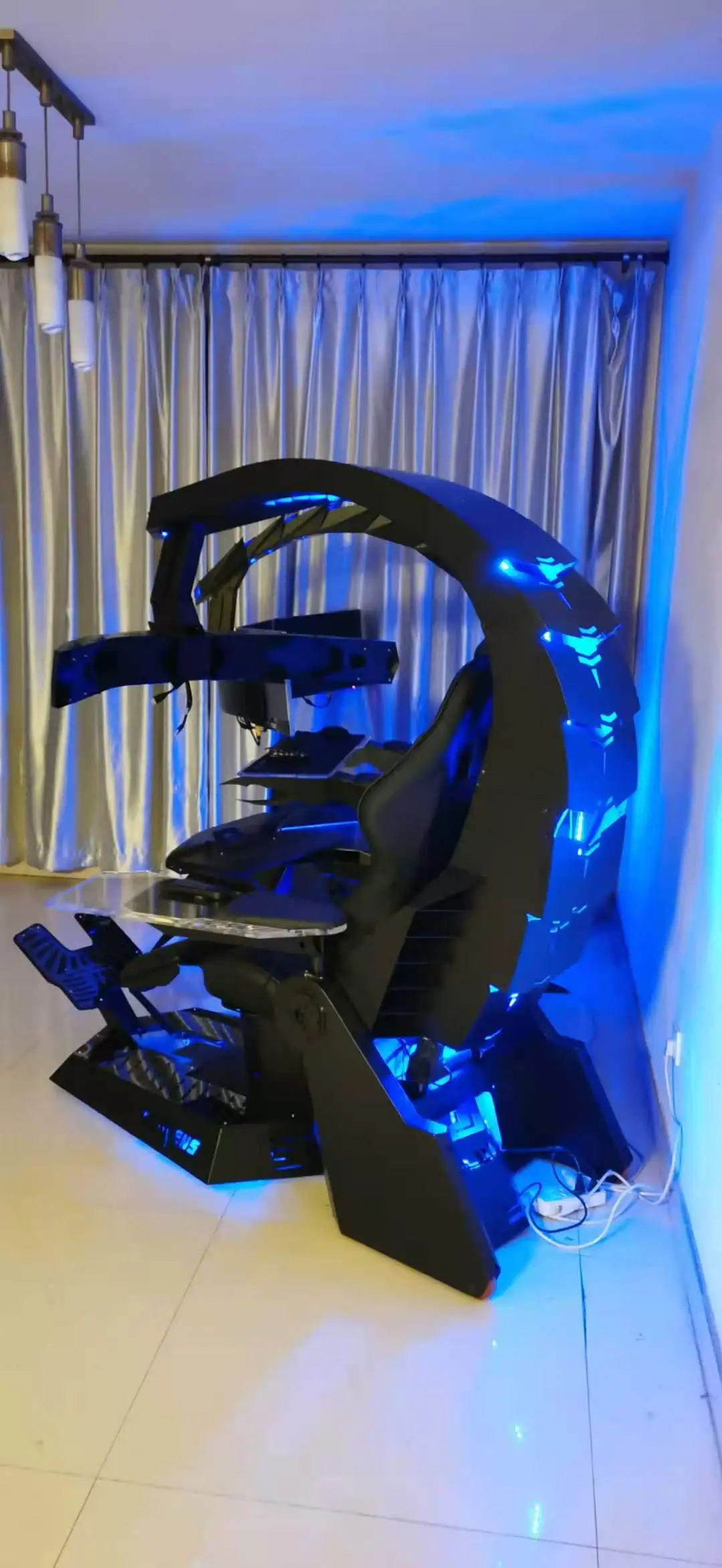 PC Gaming Chair Workstation J20 Veryon with Heat and Massage Cockpit As Predator
