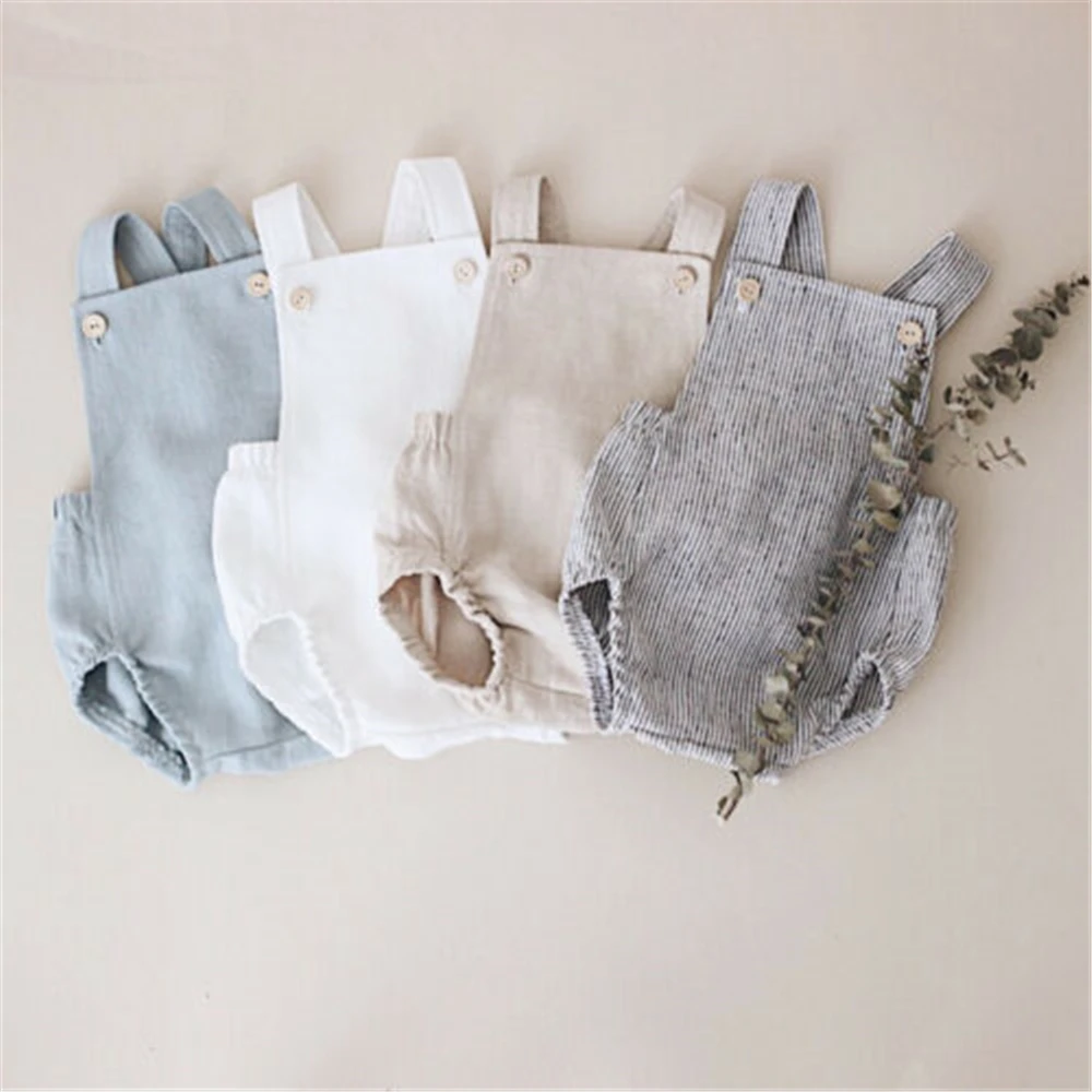

Baby Romper Newborn Baby Girl Boy Summer Clothes Casual Baby Sleeveless Jumpsuits Toddler Play suit One piece