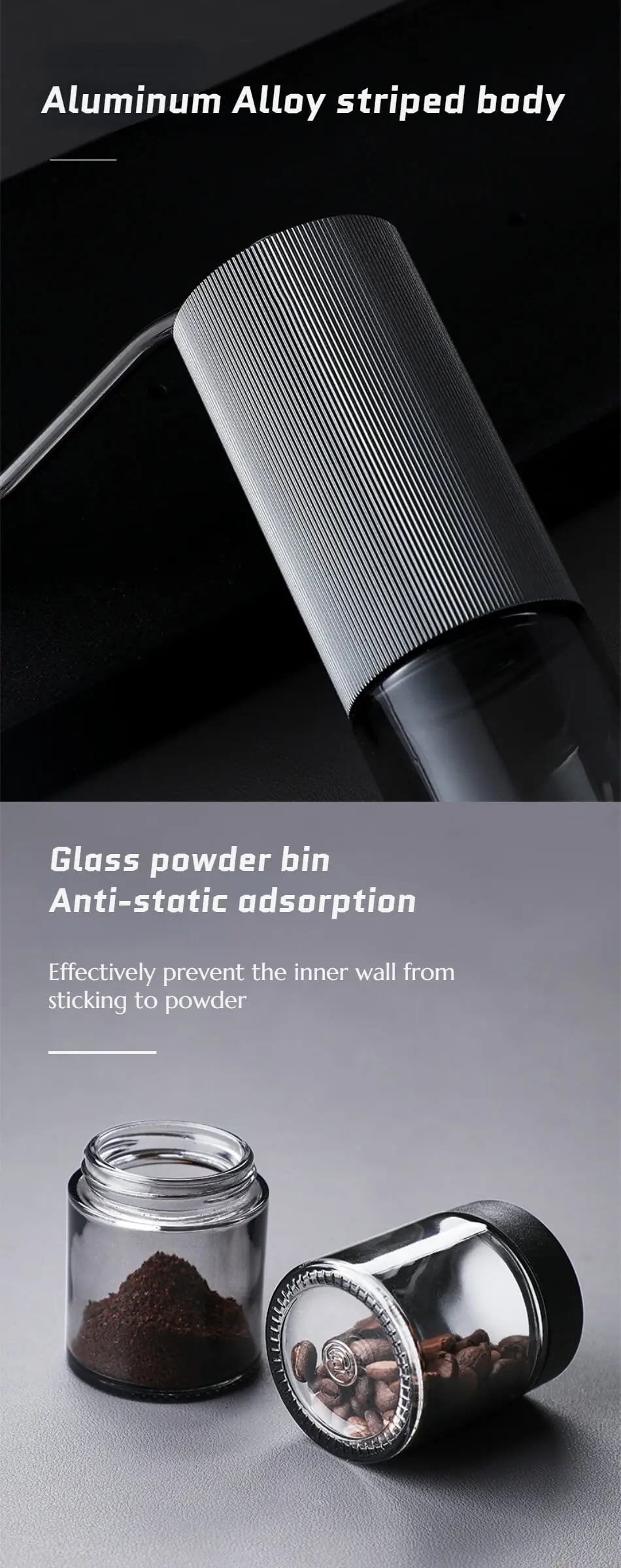 Sb5ec99f58b1043deb37ecaf0b77be5296 HERO Manual Coffee Grinder Stainless Steel Burr S02 Coffee Bean Milling Machine Portable High Quality Hand Mini Grinder Mills