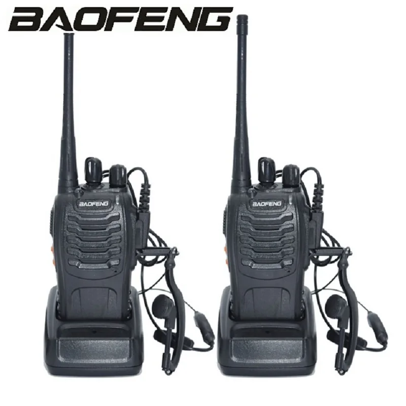 2 Pz Baofeng 888S Radio Bidirezionale Ham Uhf 70Cm E Ptt Auricolare Auricolare Caricatore Usb Ourdoor Ham Comunicazione Transicver