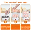 2024 Hot Sale Arrivals Kitchen Double Layer Electric Egg Boiler Holder Rapid Egg Cooker 6
