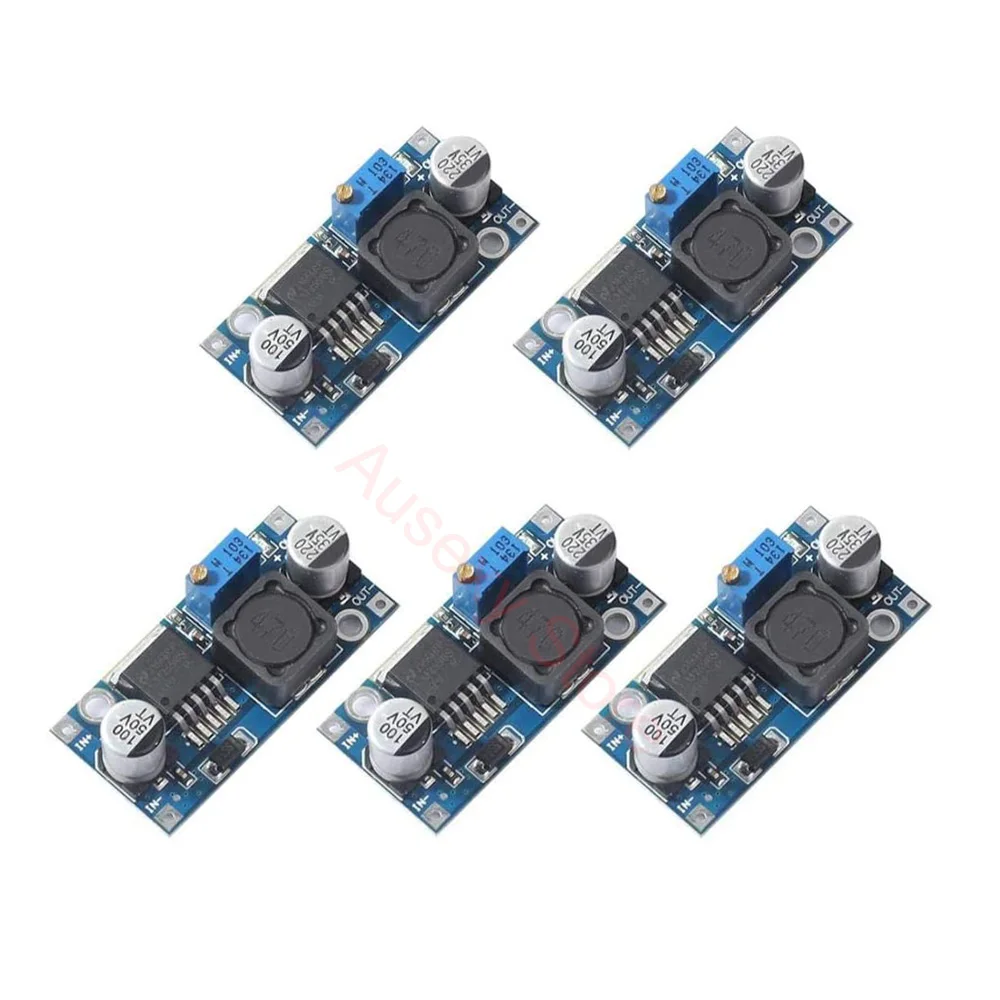 5pcs Dc-dc Lm2596 Adjustable Step-down Power Supply Module Dc To Dc 3a Max Output 1.5V-30V