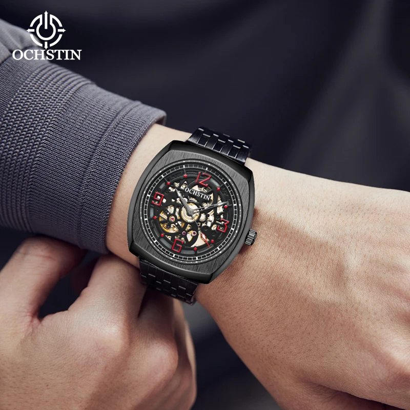 2023 OCHSTIN Top Brand Luxury Watch Automatic Men Mechanical Wristwatch Sports Waterproof Glass Stainless Steel  Reloj Hombre