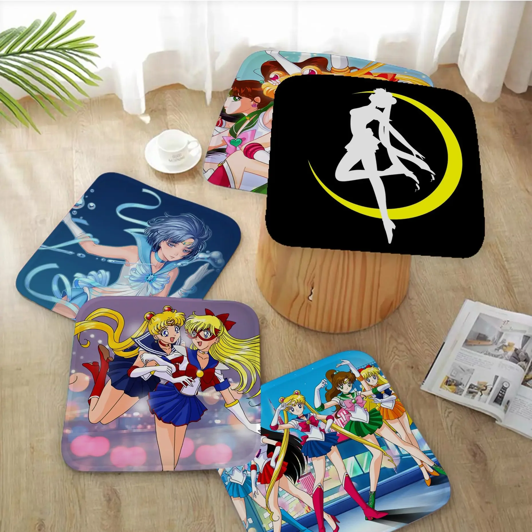 

S-Sailor M-moons Cushion Mat Nordic Printing Chair Cushion Soft Office Car Seat Comfort Breathable 45x45cm Sofa Cushion