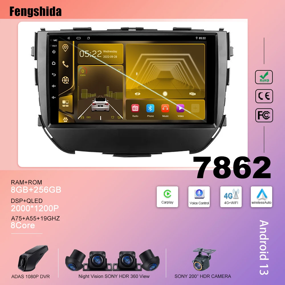 

Car Stereo For Suzuki Vitara Brezza 2016 - 2019 GPS Navigation Dash Cam HDR QLED Screen Bluetooth Mirror Link Touch Screen Wifi