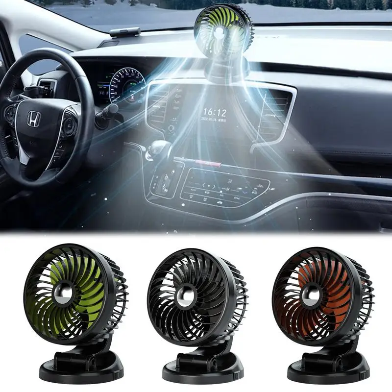 

Car Cooling Fan 12V Adjustable Car USB Fan Adjustment Mini Fan Portable Car Fan For Dashboard Interior Ventilation Summer