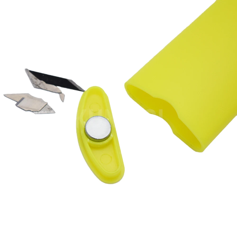 KUNAISI Metal Waste Blade Storage Box Safety Professional Blade Disposal Container Vinyl Carbon Fiber queegee vinyl cutter tool storage