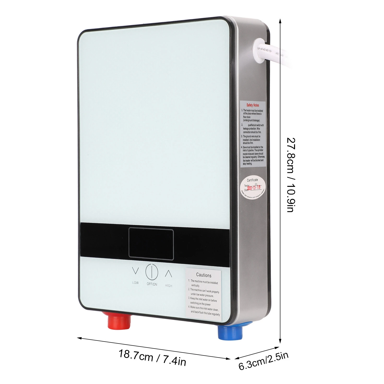 Instant Water Heater Shower 220V Bathroom Faucet Thermostat Hot Water Heater 4500W For Country House Cottage Hotel Kitchen