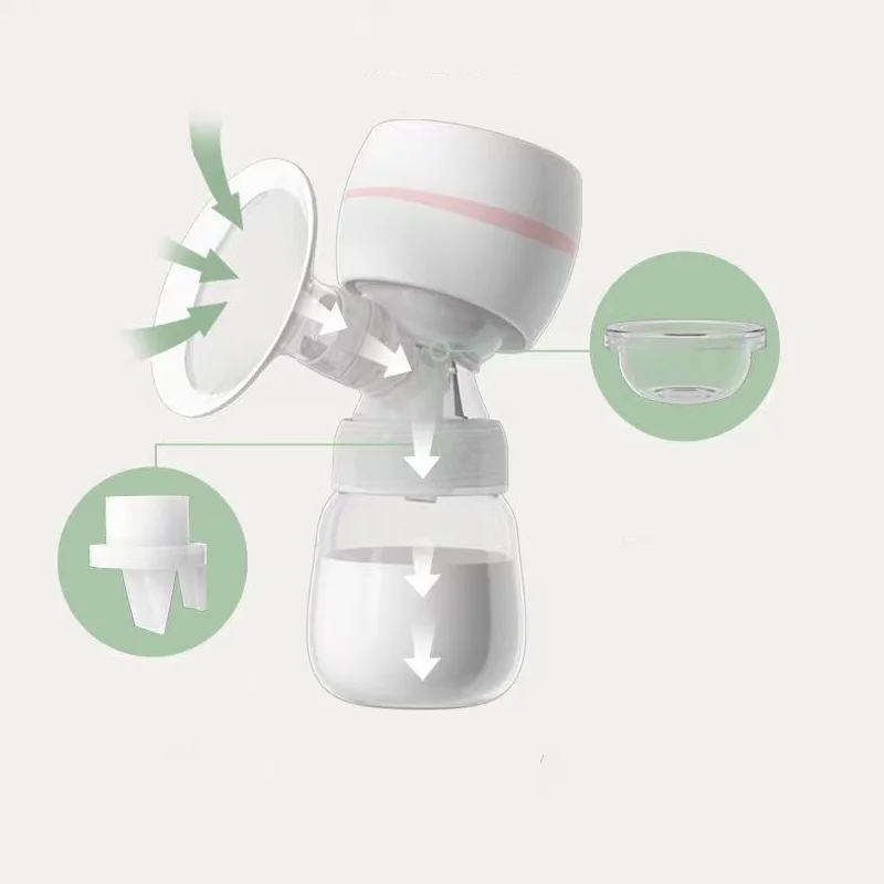 180ML Portable Smart Electric Breast Pump for Nursing Moms Double High Suction with Quiet Design Pain-Free Massage Rechargeable