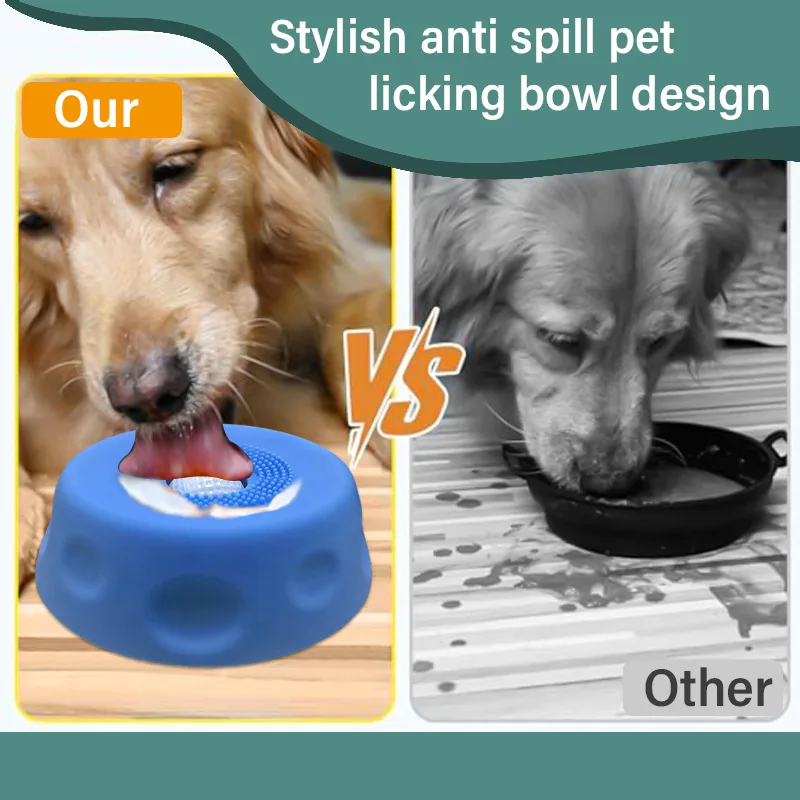 Slow Feeder Dog Bowl Silicone Anti-slip Interactive Puzzle Toy_voghion.com