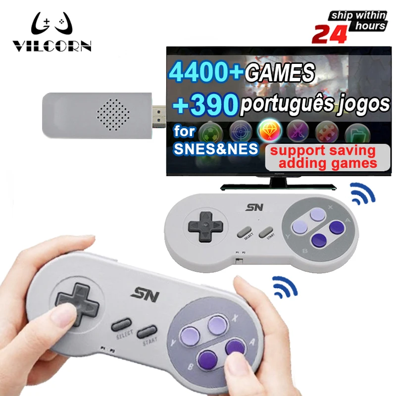 Video Game Console Wireless HDMI-compatible Everdrive For SNES NES 16 Bit 8 bit Retro HD TV Game Stick 4400+ For SFC Drive