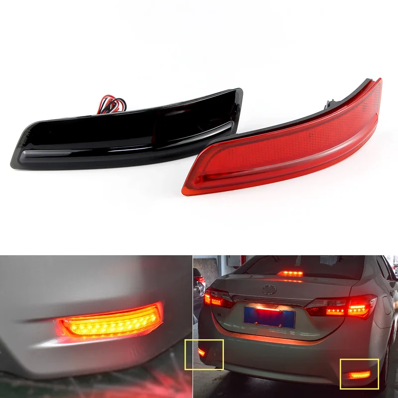 LED Rear Bumper Reflector light For Toyota Corolla Altis 2014 2015 2016 2017 2018 For Lexus GS250 ES250 BrakeStop Light fog lamp 1