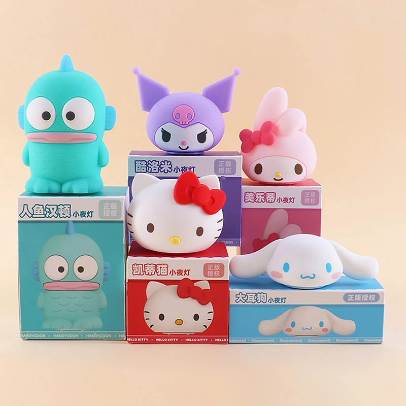 Kawaii Sanrio Night Light 3D Cartoon Ornament Anime Figures Lamp Bedroom Light Room Decoration Children Toy Gift images - 6