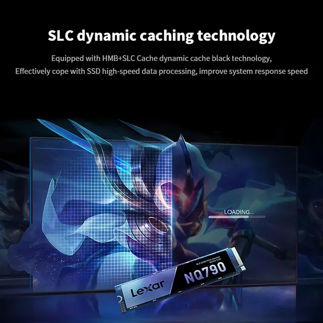 Lexar Solid State Drives NQ790 M.2 Interface SSD NVMe Protocol PCIe4.0x4 2TB 1TB Gaming Entertainment for PC/Laptop/PS5 4
