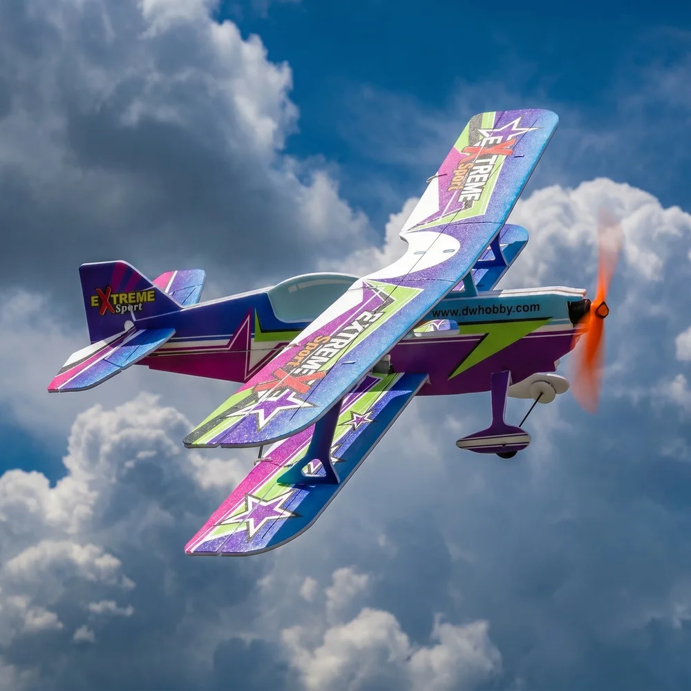 Micro Indoor Foam Sport 3D Biplane - Lightweight RC Plane Toy, 450mm Wingspan, Hot Seller