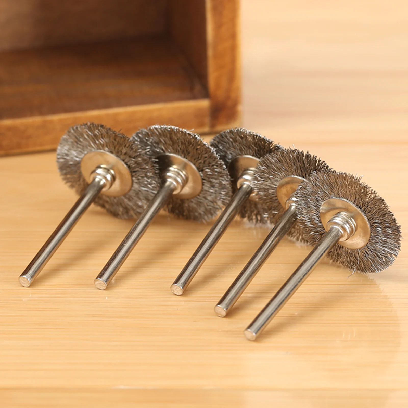 5Pcs 25mm Stainless Steel Wire Wheel Brushes Set for Mini Drill Grinder Rotary Tools Polishing Dremel Brush Dremel Accessories