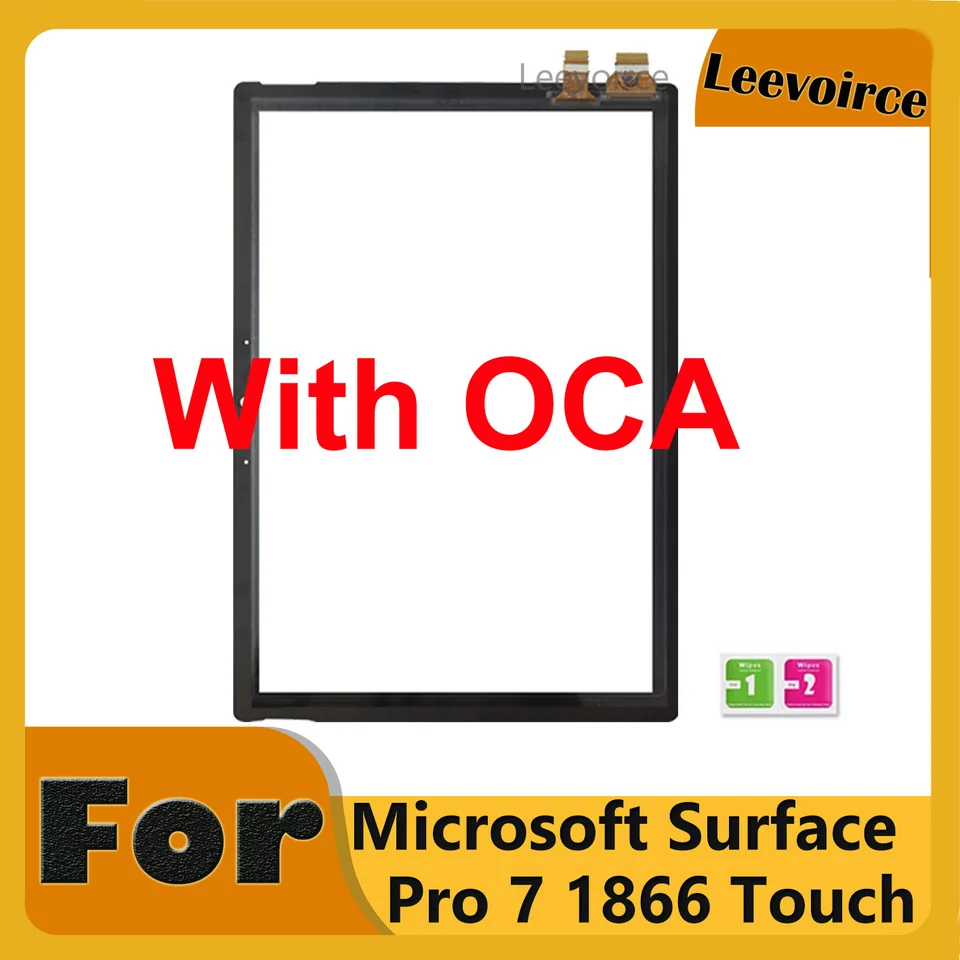 Microsoft Surface Pro 7 Pro7 1866 の外側または前面ガラス用タッチ