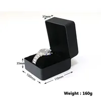 Coffret cadeau de montre unique avec oreiller, présentoir de montre-bracelet en cuir PU, organisateur pour hommes 2