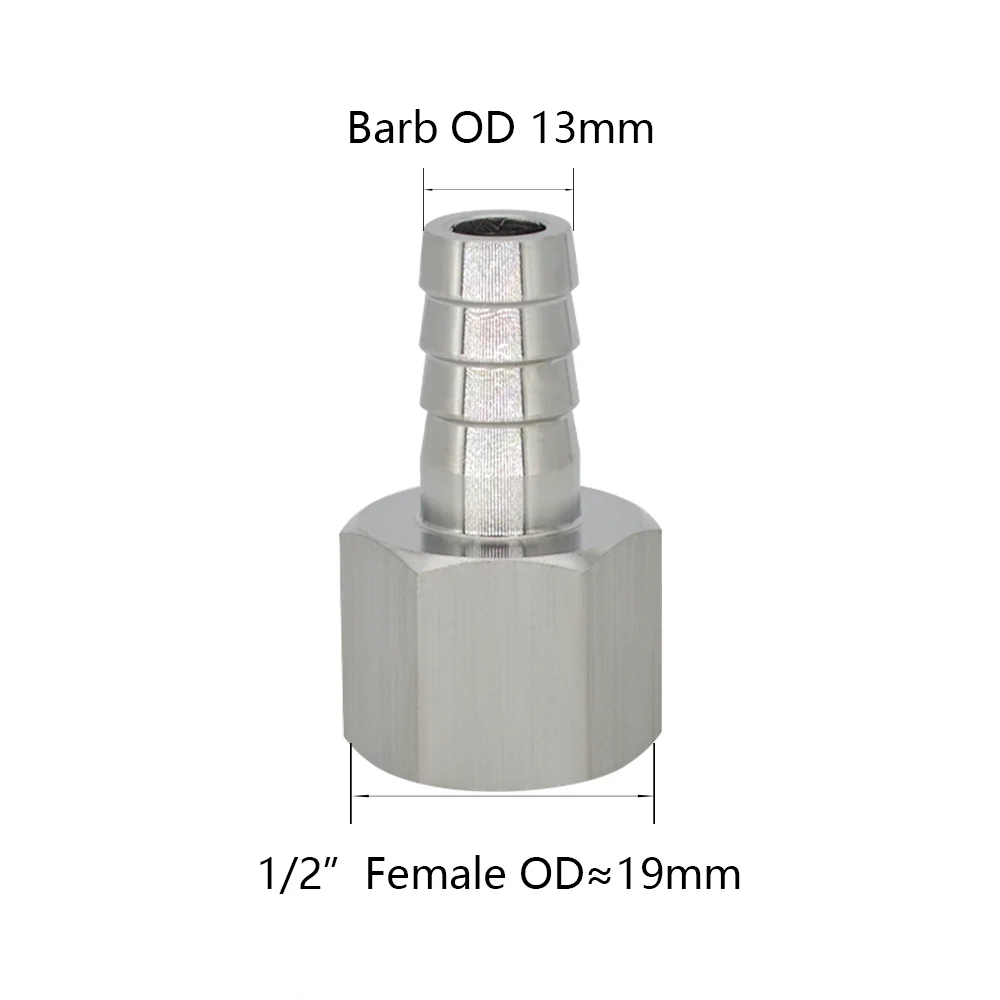 YQBS 304 Edelstahl BSP Gerade Schlauchanschlüsse mit Innengewinde, Rohrverbindungsstücke für Sanitärinstallationen – Detail 15