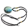 Natural Irregular Labradorite Pendant Necklaces Random Energy Stone Women Menwire Wrapped Pendant Lucky Necklace Moonstone 1