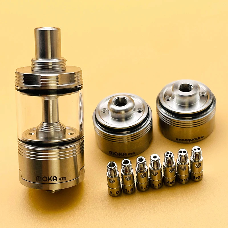 

DSX Moka RTA Atomizer 22mm 4.5ml Single Coil Rebuildable Tank Bottom Airflow 3 Chambers Interchangeable And 7 Airpins