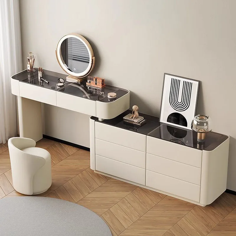 

Jewellery Organizer Dressing Table Mirror Storage Modern Luxury Modern Vanity Table Comfortable Solid Wood Penteadeira Furniture
