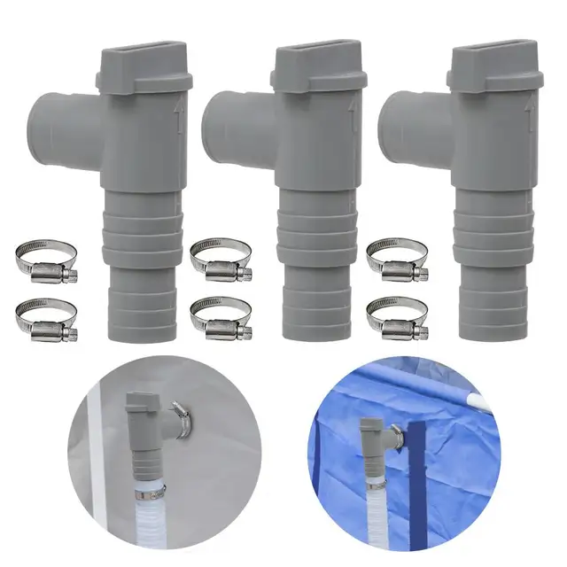 Tartós Pvc Medence Szűrő Szivattyú Adapter 32 Mm -Es Be-/Kikapcsoló Szelep Szivárgásbiztos Cserealkatrészek Kültéri Kiegészítőkhöz