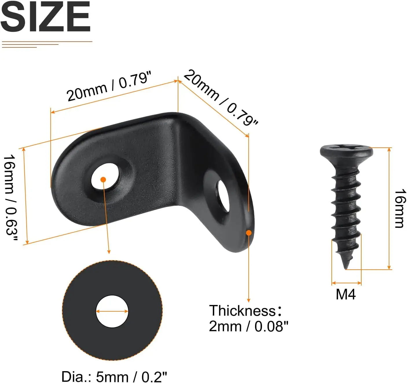 12pcs Corner Brace L Bracket Corner Bracket Stainless Steel Brackets Small Angle with Screws for Wood Cabinet Shelves